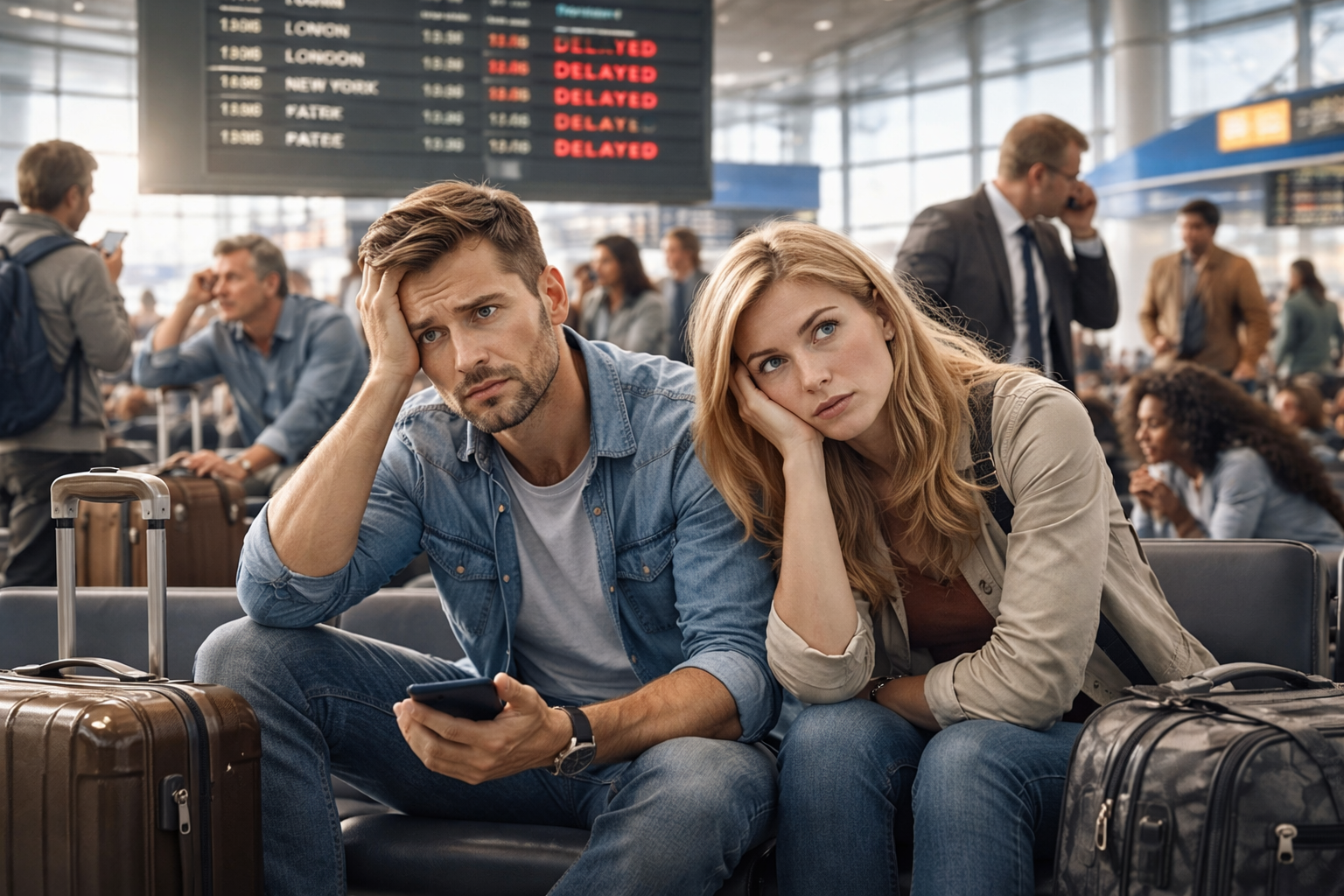 задержали рейс в аэропорту