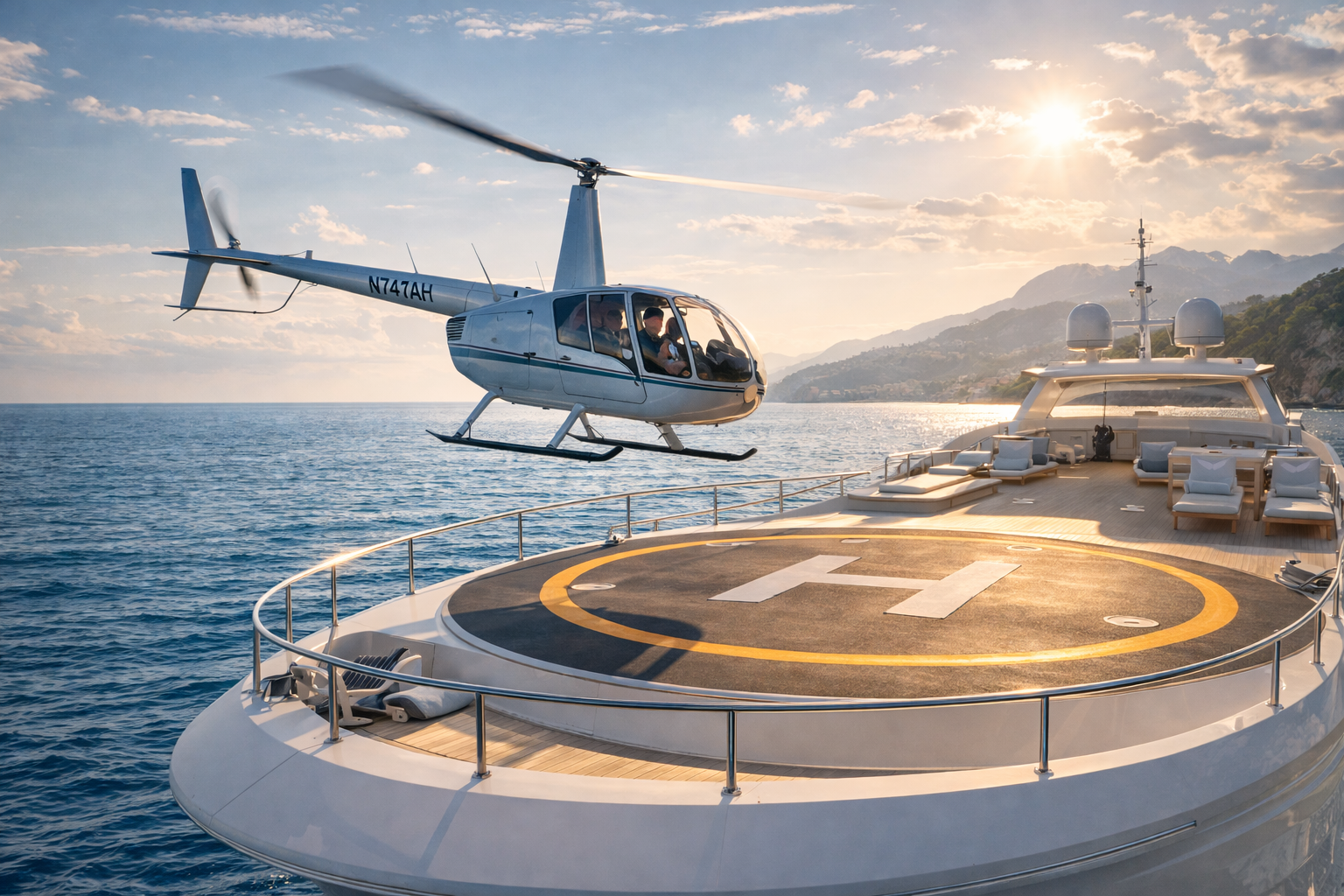 как выбрать яхту под вертолет