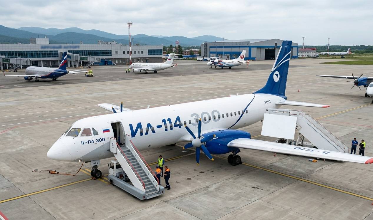 Российский региональный турбовинтовой самолёт Ил-114-300