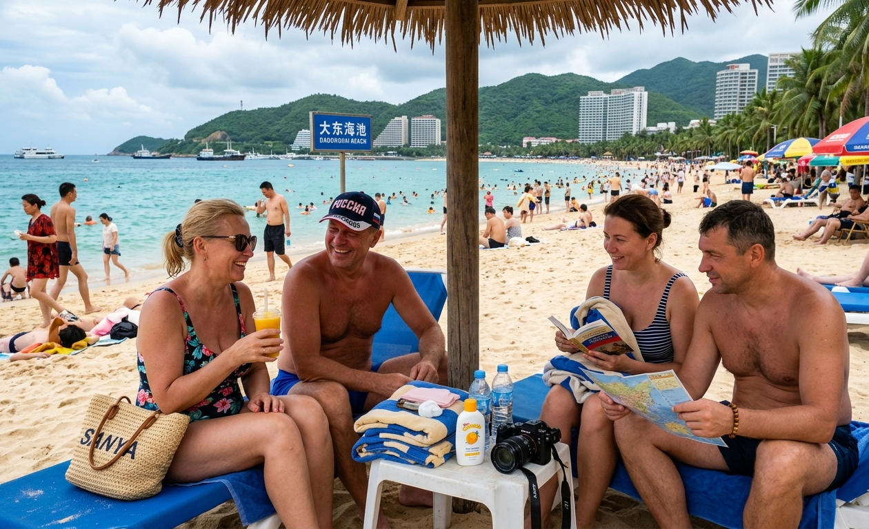 российские туристы в Хайнань